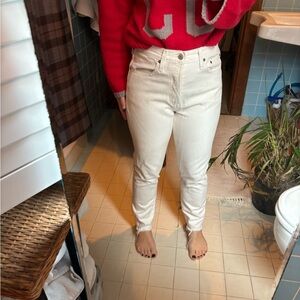 Levi's Women's High Rise Cream Jeans